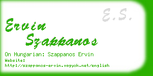 ervin szappanos business card